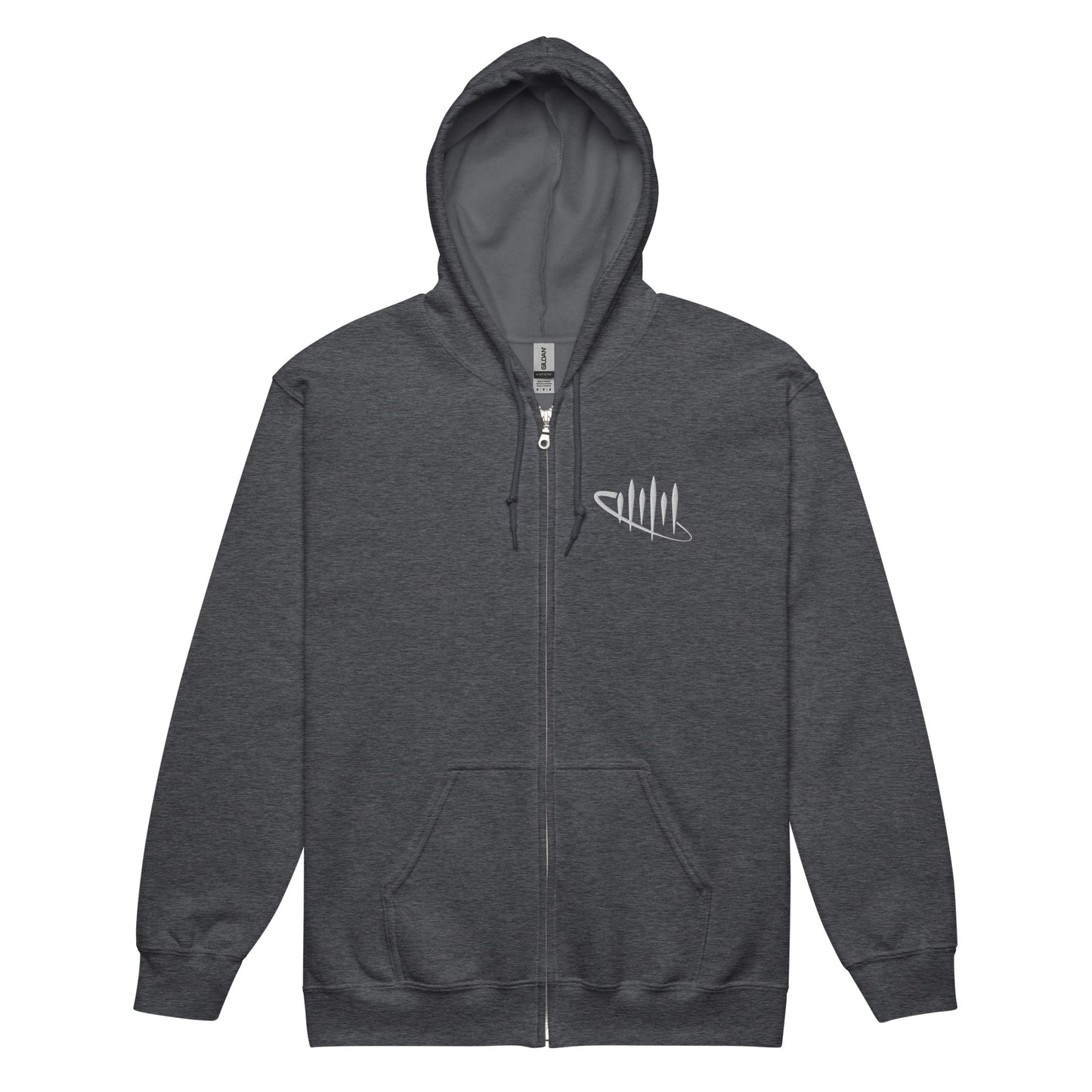 Sky Elements Logo Embroidered Unisex zip hoodie